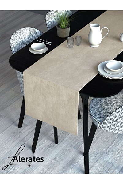 Lalezar Efect de catifea Ecru Color Aura Series Runner 40 X 140