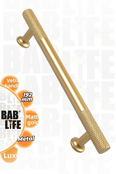 bablife Vetra Mat Gold 192mm Metal Sertar de lux Mânere de mobilier pentru dulap
