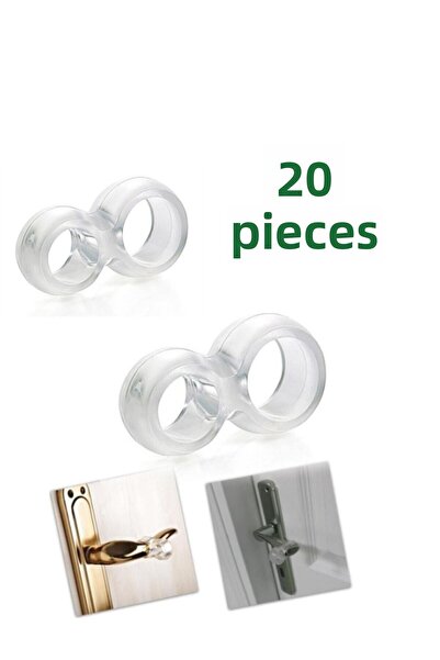 Akdeniz سدادة نافذة لمقبض الباب من البلاستيك 20 قطعة، مصد حماية للجدار الخلفي...