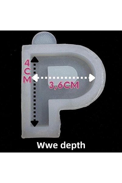 Aj Resincraft قالب حروف سيليكون إيبوكسي، حرف منقط، قالب سيليكون ذو طابع تركي P