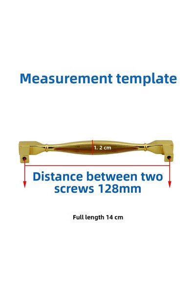 NZB Furniture Handle Kitchen Cabinet Drawer Cabinet Handles Cover Handle Handle Gold 128 mm Metal