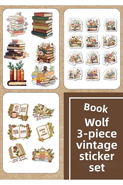ANSHA CRAFTS مجموعة ملصقات مكونة من 3 قطع من Bookworm - مجلة رصاصة - جدول أعم...