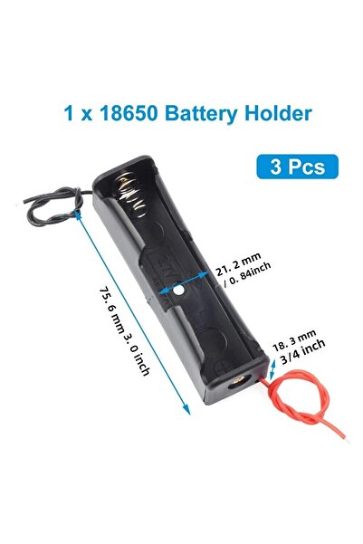 Choice 3pcs 1 slot 3pcs 18650 Battery Holder Box 1 Slot 3.7V Battery Storage Case 1/2/3/4 Cell Plastic Cont