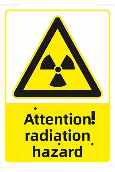Rana İkra Art Caution Radiation Hazard Warning Sign (A4) (Pvc Coated)