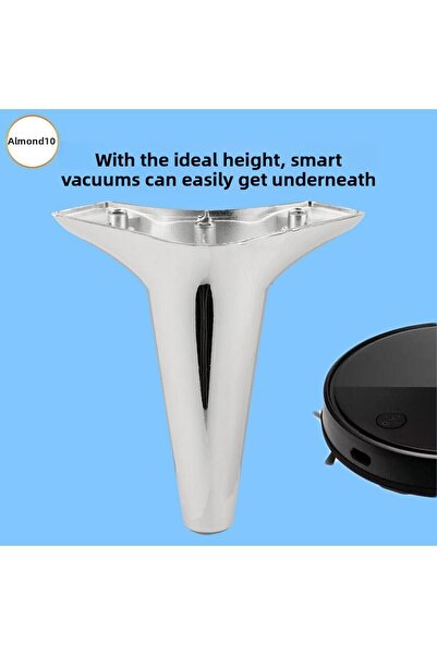 Badem10 Aspen Mobilier de lux Canapea Fotoliu Unitate TV Baza Canapea extensibila Picioare 15 Cm Crom (4 BUC.) Plastic