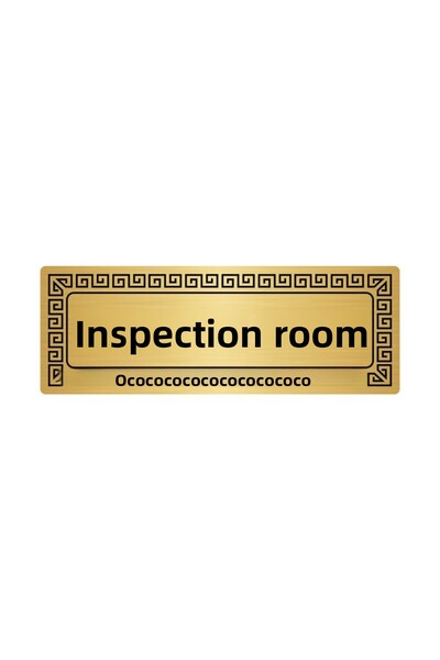 Özarslan Dizayn Staff External Access Control 7Cmx20Cm Metal Baffle Board Gol...