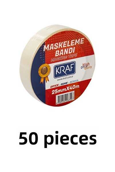 KRAF 50 Τεμάχια Ταινία Μασκαρίσματος 25 Μm X 40 Μέτρα Χαρτοταινία
