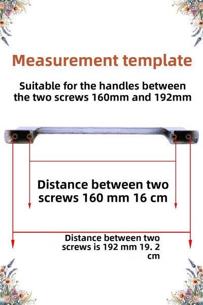 Badem10 Eda Handle Chrome Metal 160 mm - 16 cm Furniture Kitchen Drawer Cabinet Cabinet Door Handle Handle Handles