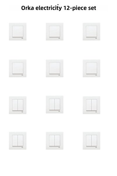 VİKO جهاز تبديل كار الأبيض 6 قطع + إطار مفتاح 6 قطع متضمن