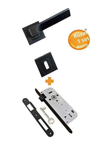 ARON Πολυτελές Νέο - Σετ Πόρτας Δωματίου με Τετράγωνο Σήμα, 2 τεμάχια - Μαύρο...