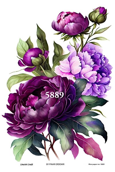 LİNEART Brass Decopage Paper No:5889 - 29x42cm