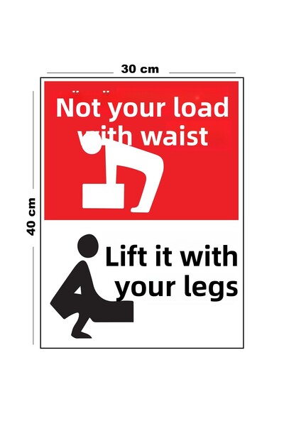 Lucena الحمل المعدني ليس على الخصر الخاص بك رفعه بأرجلك 30 سم × 40 سم علامة ت...