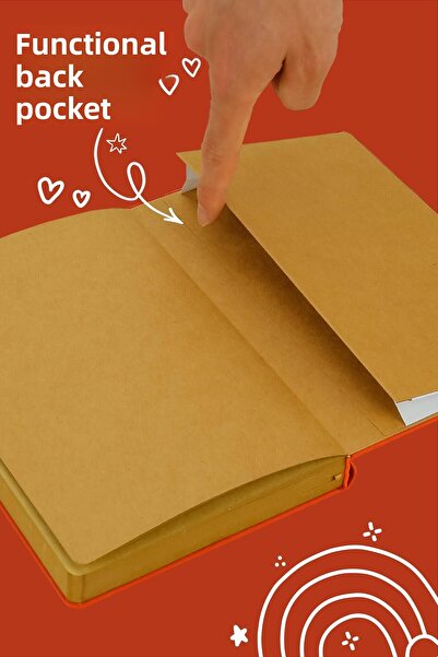 Victoria's Journals Bujo Kraft Linen Notebook 96 Sheets A5 150 Gr. Kraft Striped