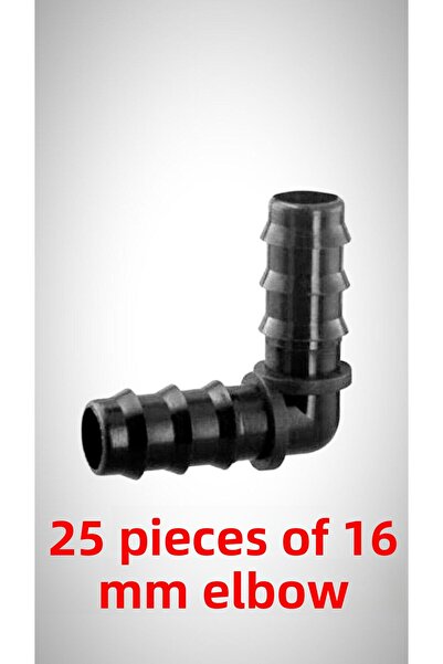 Üzümcü 16 Pieces Drip Hose Fitting Elbow - 25 Pieces