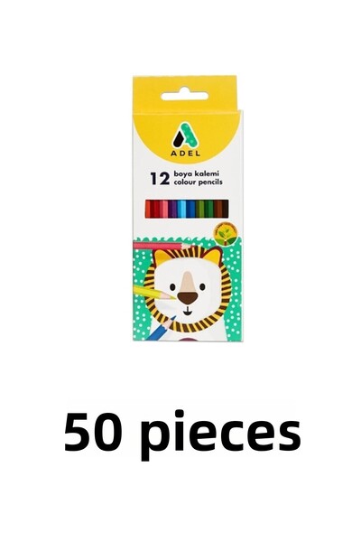 Adel 50 Pieces Dry Paint Pen 12 Colors Full Size