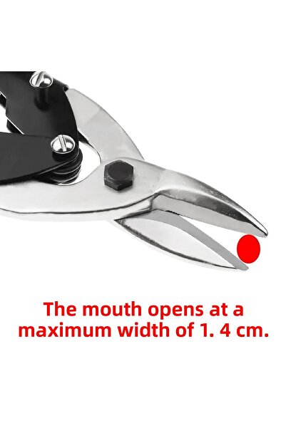 TOTAL Cutter Metal Aluminiu Foarfece de tăiere a tablă de metal subțire cu mâner izolat Carton Piele Tăiere cupru 25cm