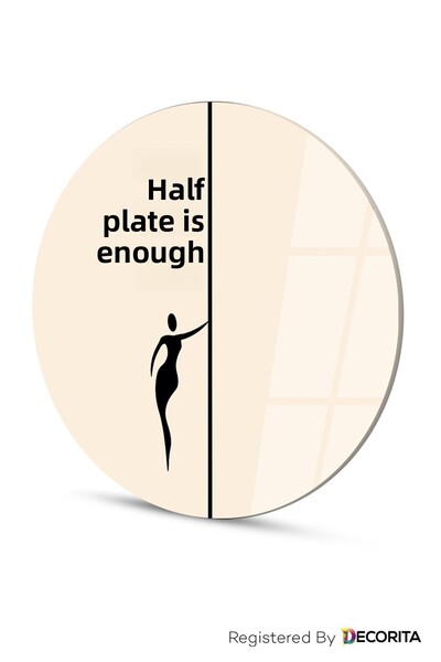 Decorita Glass Diet Plate| Glass Presentation Plate| Half Plate Enough| Diameter 32cm