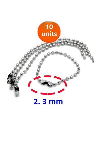 Etsylight 10 قطع مشبك إغلاق الكرة وسلسلة حزام البطاقة لسلسلة 2.3 ملم - مقص ال...