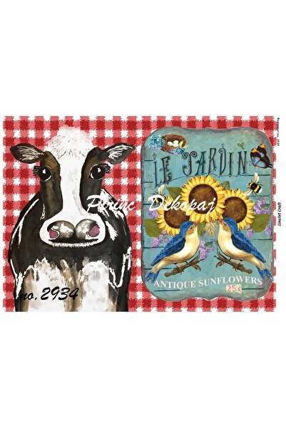 LİNEART ورق ديكوباج نحاسي Lineart رقم: L2934- 29x42 سم