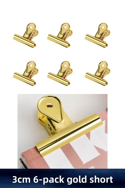 Vox Art - 6 مشابك ورقية ملونة / مشابك 3 سم