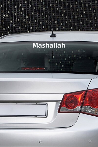 Artikel ملصق سيارة مكتوب عليه ما شاء الله باللون الأبيض مقاس 21 × 29 سم، ملصق...
