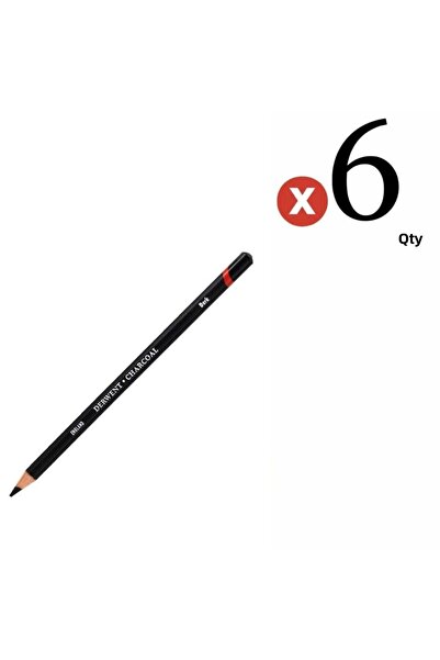 Derwent Charcoal Pencils Charcoal Smoking Pen Dark (Dark) 6 Pieces Set