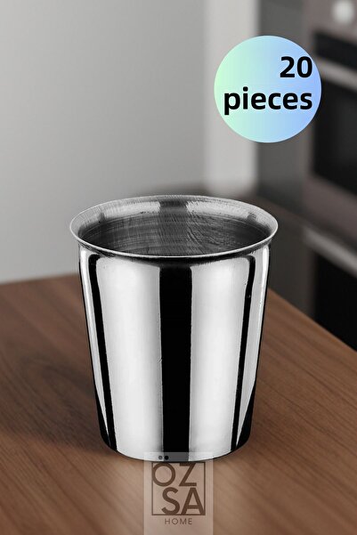 ÖzSa Home عبوة مكونة من 20 كوب تقديم بطاطس من الفولاذ المقاوم للصدأ للمقهى وا...
