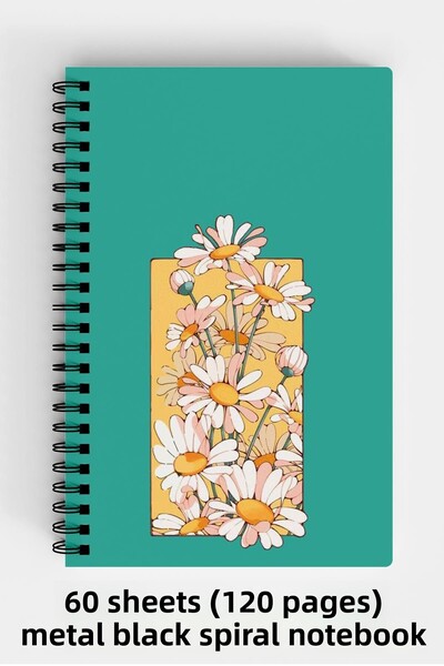 Anime Marketi زهرة الأقحوان تحت عنوان A5 دوامة الغلاف الصلب دفتر 120 ورقة