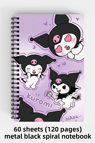 Anime Marketi دفتر ملاحظات بغلاف صلب مقاس A5 من كورومي 120 ورقة