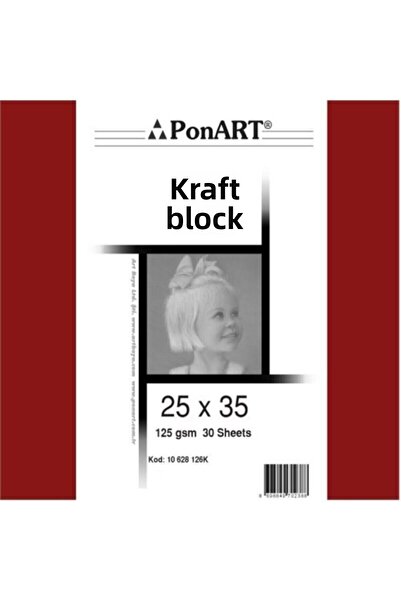 Ponart Kraft Notebook with Spiral 25x35 Cm. 30 Sheets