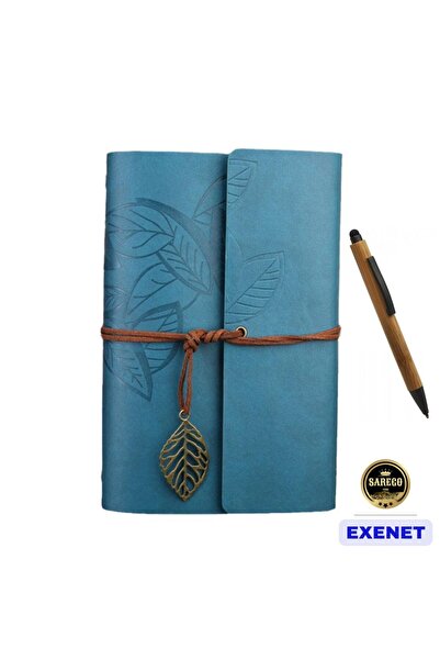 EXENET دفتر ملاحظات عتيق الحنين وقلم حبر جاف من الخيزران - مجموعة VIP مكونة م...