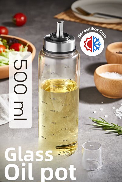 Vienev زجاج بوروسيليكات عملي زيت الخل 500 مل