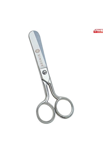 SİNGER مقص قماش ذو طرف دائري (4 بوصات) (نيكل)