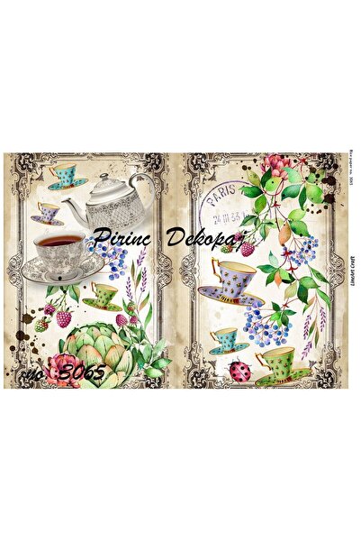 LİNEART Lineart Brass Decopage Paper No:3065