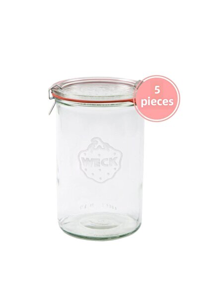Weck برطمان تخزين زجاجي 1000 مل 5 قطع