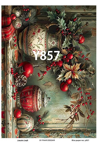 LİNEART سلسلة السنة الجديدة Y857 ديكوباج نحاس 30*42 سم