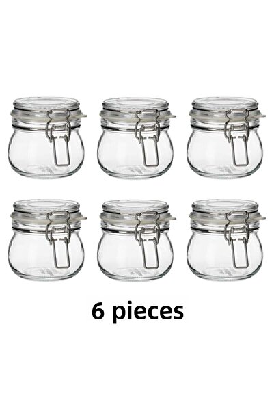 IKEA Korken 6 Pieces Glass Jar with Lid 13 Cl Sealed Diameter: 7 cm Height: 7 cm Airtight Cover