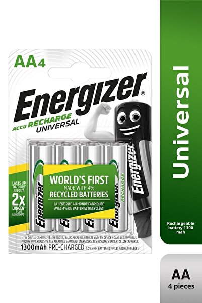 Energizer Universal Şarj Edilebilir 1300 Mah Aa Kalem Pil 4'lü