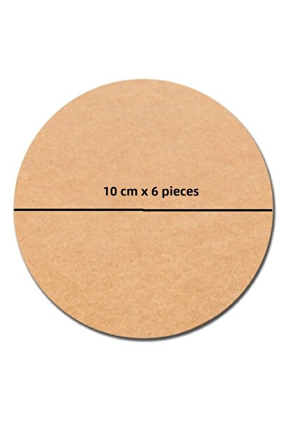 Rapithwin 10 سم قطر 3 مم قاعدة أكواب MDF خام 6 قطع