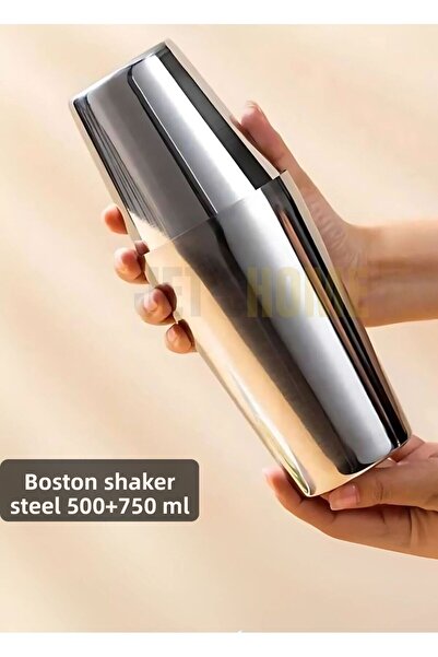 Jet's Home Boston Shaker Steel Stainless Steel Cocktail Shaker 500+750 ml