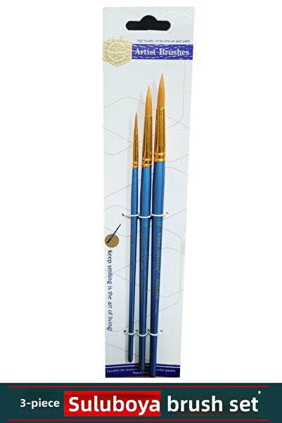 Vox Art Set of 3 Brushes - Round Tip (Wasser-Acryl-Oil-Boil)