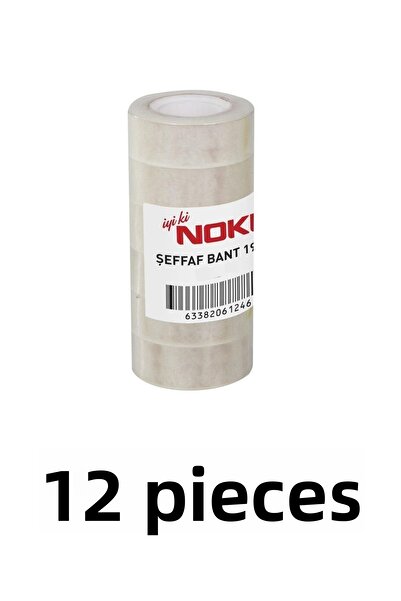 Noki 12 Τεμάχια Κρυστάλλινη Ταινία Γραφείου 19mm X 33 Μέτρα Ταινία Χρημάτων