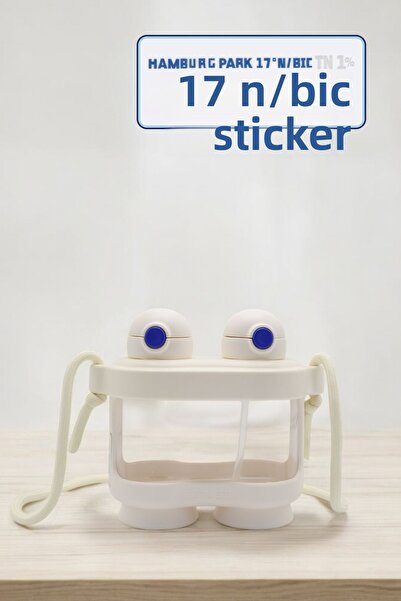 M&B WATER BOTTLE زجاجة مياه مجهرية لطيفة سعة 800 مل - زجاجة مياه للأطفال بغطا...