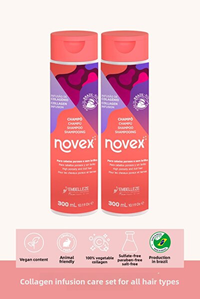 NOVEX Collagen Infusion - 300ml Collagen Shampoo for Fine Hair
