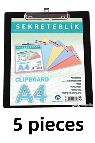 Ark 5 قطع سكرتارية بلاستيكية بدون غطاء A4 760
