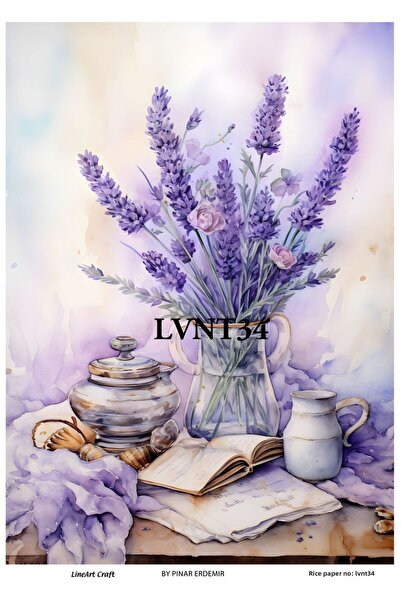 LİNEART Brass Decopage Paper - Lvnt34 Model, 29X42 cm