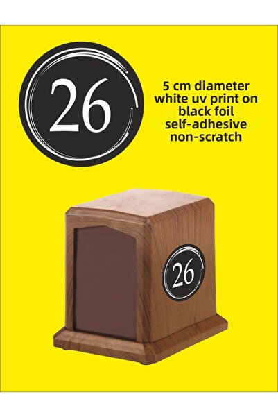 ENGINPRINT Etichetă cu numere 1-100, imprimare UV, rezistentă la zgârieturi, ...