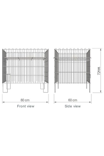 Galip Bronz Folding Wire Basket (60X80)