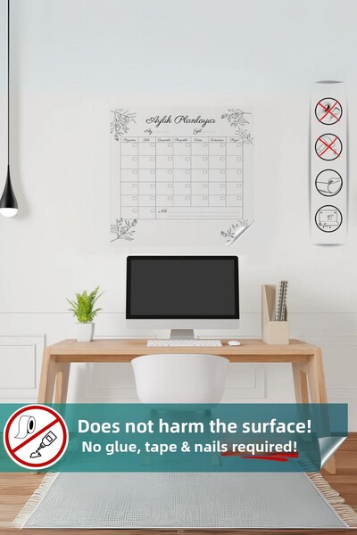 Pi Papers Planificator lunar Smart Paper cu electrostatică - Suport pentru no...