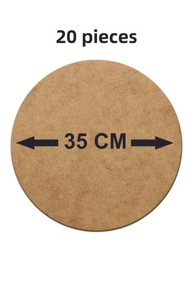 şamaksesuar لوح شحن MDF خام 3 مم - 20 قطعة، قطر 35 سم دائري تحت الخدمة